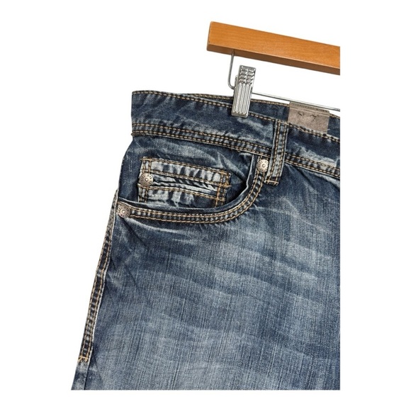 Axel Jeans Treadwell Relaxed Straight Fit Men’s Embellished Faded JeanNew 38 X32 - Picture 4 of 16